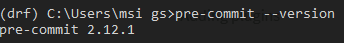 pre-commit version